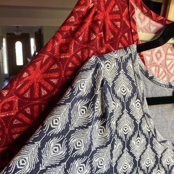 LulaRoe Nicole dresses x2 bundle size LARGE - Picture 3 of 9